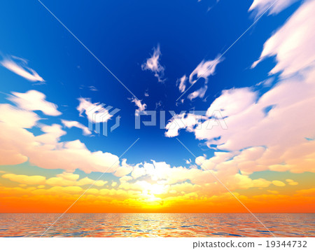 Wind and clouds with the sea 19344732