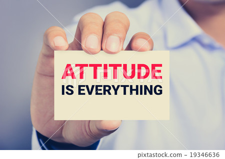 ATTITUDE IS EVERYTHING message on the card ATTITUDE IS EVERYTHING message on the card 19346636