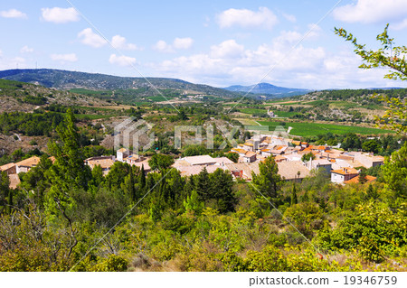 view of old small town. Portel-des-Corbieres view of old small town. Portel-des-Corbieres 19346759