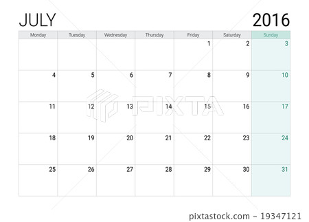 July 2016 calendar (or desk planner) 19347121