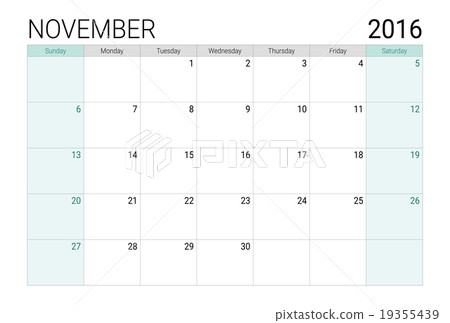 November 2016 calendar (or desk planner) 19355439