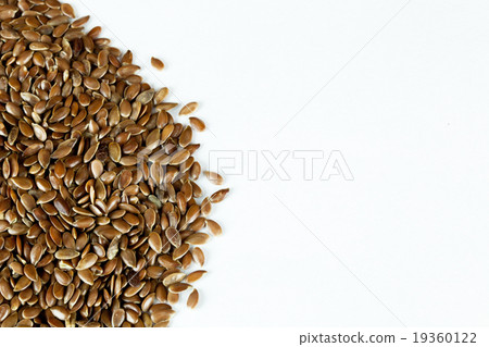 flax seed isolated on white background 19360122