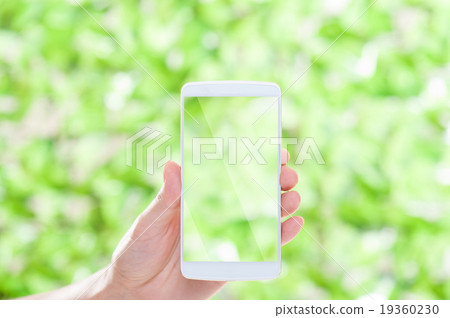 Green Background Smartphone Green Background Smartphone 19360230