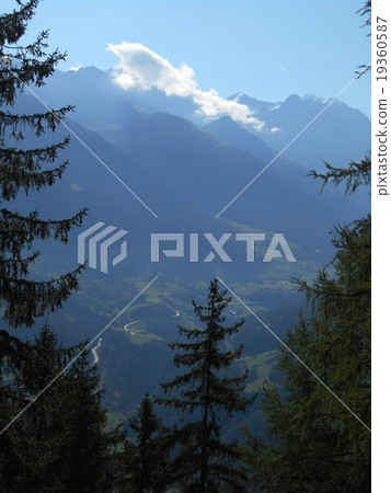mountain, blue sky, clear sky 19360587