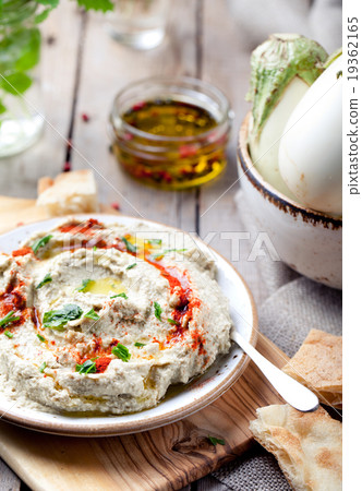 Traditional arabian eggplant dip baba ganoush Traditional arabian eggplant dip baba ganoush 19362165