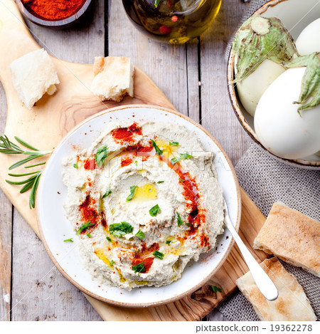 Traditional arabian eggplant dip baba ganoush Traditional arabian eggplant dip baba ganoush 19362278