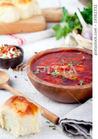 Traditional Ukrainian Russian vegetable soup 19362332