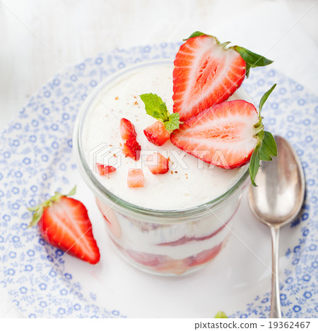 Strawberry tiramisu, trifle, custard dessert Strawberry tiramisu, trifle, custard dessert 19362467