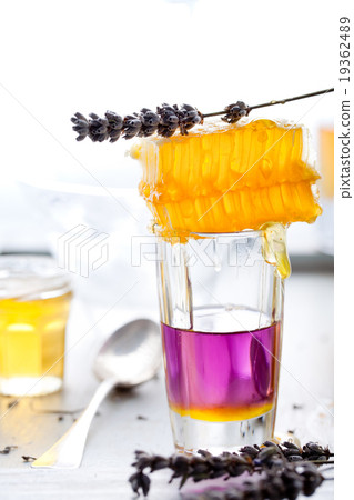 Martini, lavender, honey, lemon cocktail Vermouth 19362489