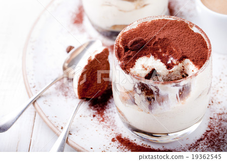 Tiramisu dessert in a glass. Traditional Italian. 19362545