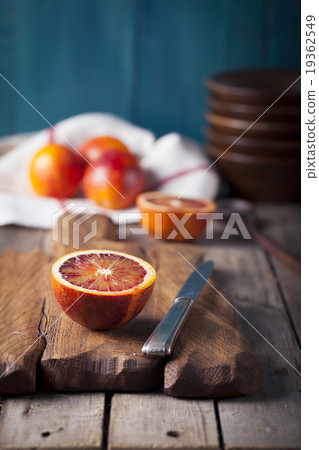 Sicilian Bloody Red oranges candied slices. 19362549