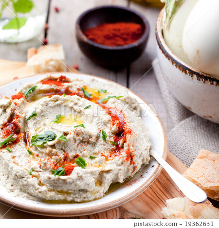 Traditional arabian eggplant dip baba ganoush Traditional arabian eggplant dip baba ganoush 19362631