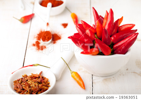 Chili peppers fresh and dry, smoked paprika Chili peppers fresh and dry, smoked paprika 19363051