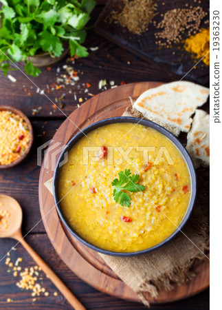 Red lentil Indian soup Masoor dal 19363230