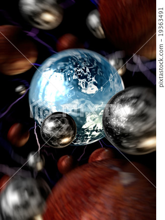 球體在外太空高速移動 19363491
