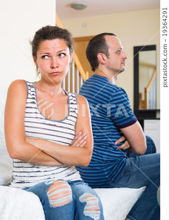 wife and furious husband discussing divorce wife and furious husband discussing divorce 19364291