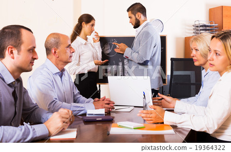 Business people during conference call 19364322