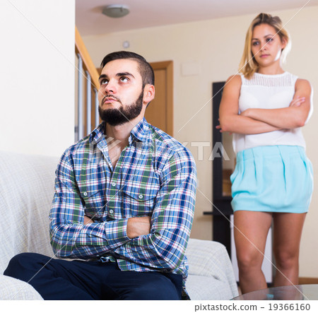 Bad quarrel between boyfriend and girlfriend Bad quarrel between boyfriend and girlfriend 19366160