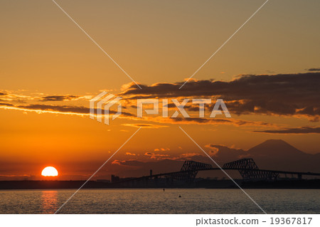 日落和影子富士 日落和影子富士 19367817