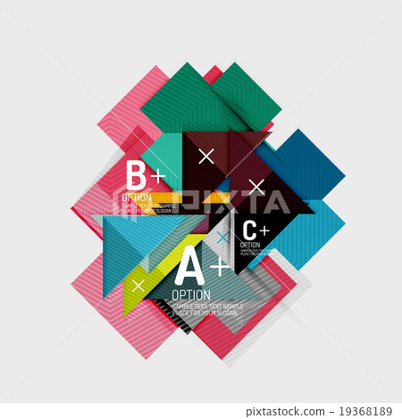Paper style abstract geometric shapes with Paper style abstract geometric shapes with 19368189