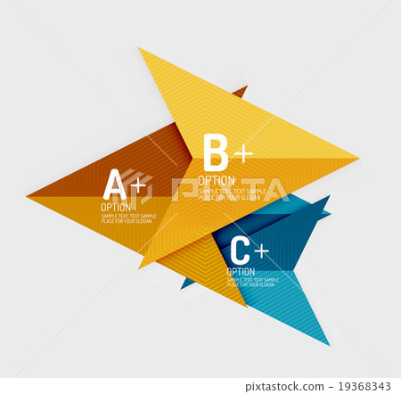 Paper style abstract geometric shapes with 19368343