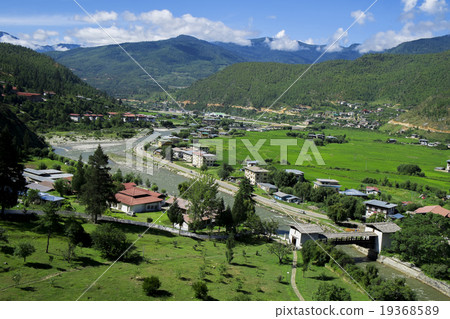 View of the city, Thimphu, Bhutan 19368589