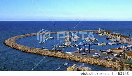 View of the tourist harbor of Rodi Garganico 19368918