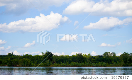 lake and beautiful sky, nature background lake and beautiful sky, nature background 19370557