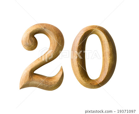 Wooden numeric 20 19371097