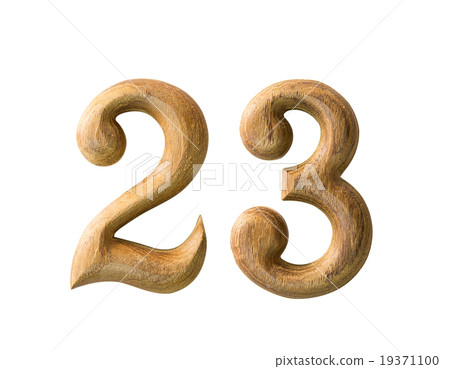 Wooden numeric 23 19371100