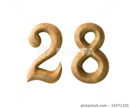 Wooden numeric 28 19371105