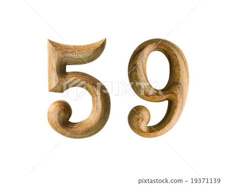Wooden numeric 59 19371139