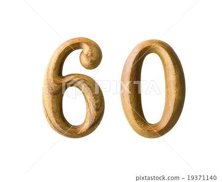Wooden numeric 60 19371140