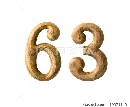 Wooden numeric 63 19371143