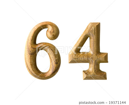 Wooden numeric 64 19371144