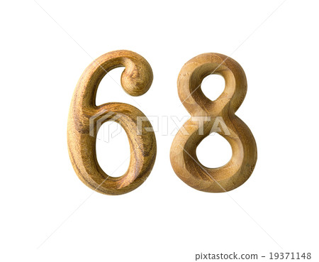 Wooden numeric 68 19371148