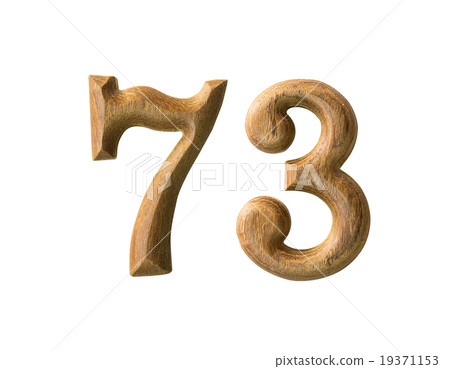 Wooden numeric 73 19371153