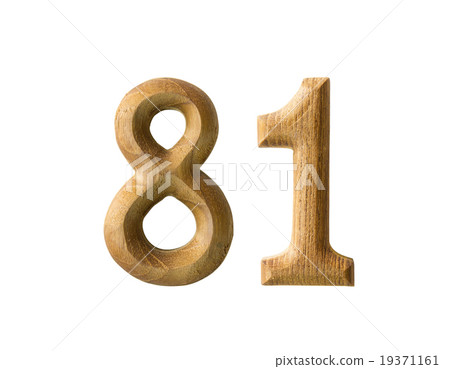 Wooden numeric 81 19371161