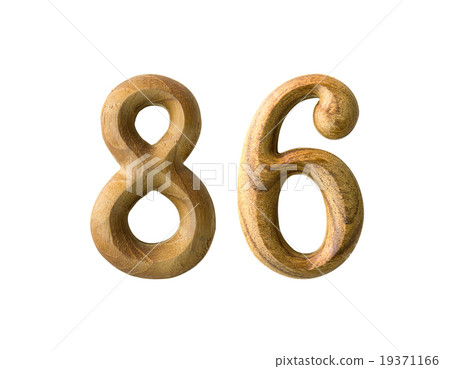 Wooden numeric 86 19371166
