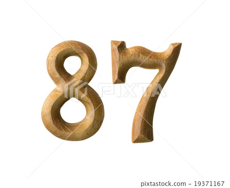 Wooden numeric 87 19371167