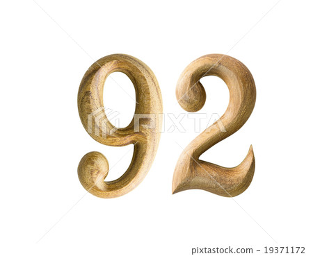 Wooden numeric 92 19371172