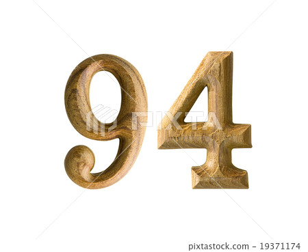 Wooden numeric 94 19371174