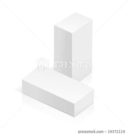 white 3D rectangles - Stock Illustration [19372119] - PIXTA