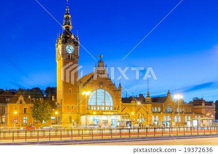 Gdansk. Train Station at night. 19372636
