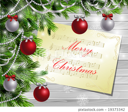 Christmas  New Year design wooden background  19373342