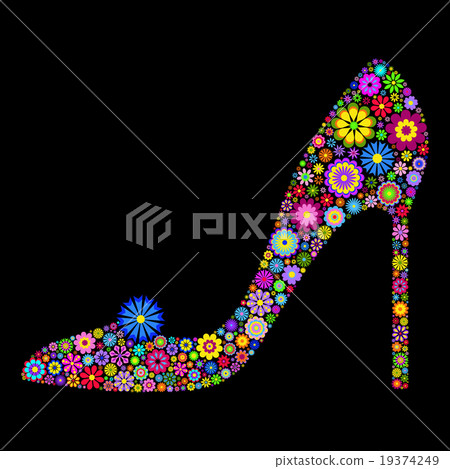 shoe on black background 19374249