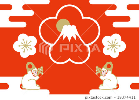 Festival New Year's card illustration Festival New Year's card illustration 19374411