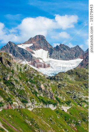 View to Steingletcher mountain in Swiss Alps View to Steingletcher mountain in Swiss Alps 19379443
