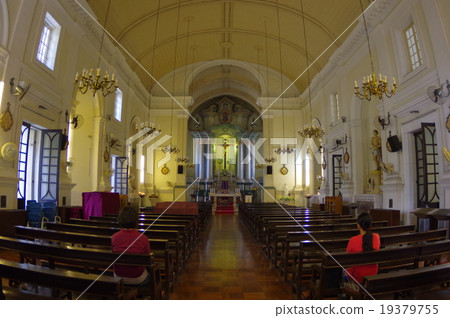 Macau's oldest church St. Antonio church (inside): China Special Administrative Region World Heritage · Macau Historic District 19379755