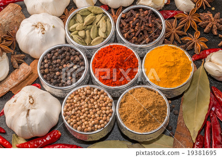 Spice group photo of the curry spices group photo for the curry 19381695